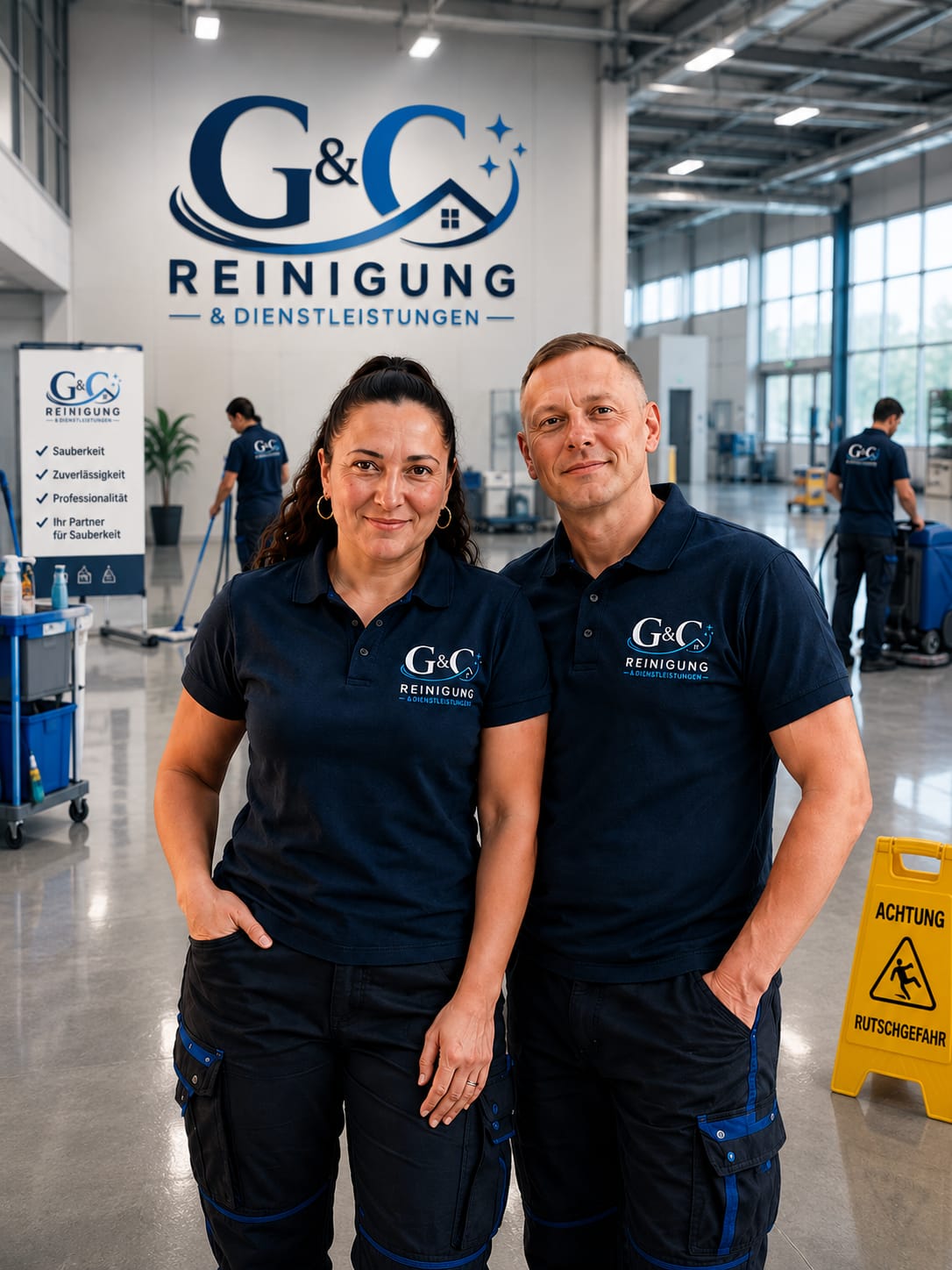 G&C Reinigung Team bei der Arbeit